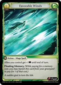 Favorable Winds - Dawn of Ashes 1st Edition - Grand Archive TCG card