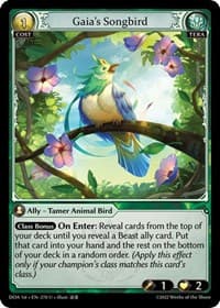 Gaia's Songbird - Dawn of Ashes 1st Edition - Grand Archive TCG card