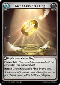 Grand Crusader's Ring - Dawn of Ashes 1st Edition - Grand Archive TCG card