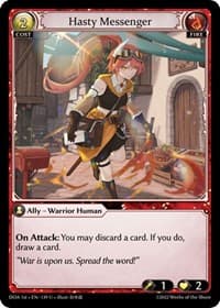 Hasty Messenger - Dawn of Ashes 1st Edition - Grand Archive TCG card