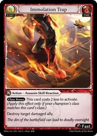 Immolation Trap - Dawn of Ashes 1st Edition - Grand Archive TCG card