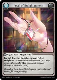 Jewel of Enlightenment - Dawn of Ashes 1st Edition - Grand Archive TCG card