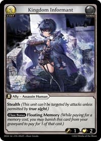 Kingdom Informant - Dawn of Ashes 1st Edition - Grand Archive TCG card