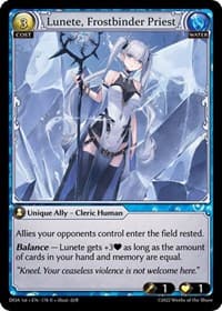 Lunete, Frostbinder Priest - Dawn of Ashes 1st Edition - Grand Archive TCG card