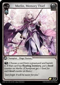 Merlin, Memory Thief - Dawn of Ashes 1st Edition - Grand Archive TCG card