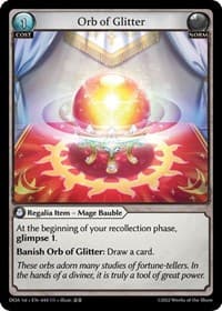 Orb of Glitter - Dawn of Ashes 1st Edition - Grand Archive TCG card