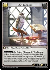 Owl Familiar - Dawn of Ashes 1st Edition - Grand Archive TCG card