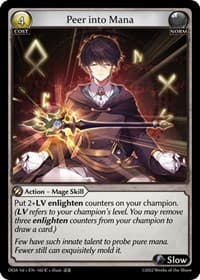 Peer into Mana - Dawn of Ashes 1st Edition - Grand Archive TCG card