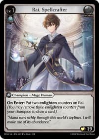Rai, Spellcrafter - Dawn of Ashes 1st Edition - Grand Archive TCG card