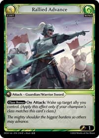 Rallied Advance - Dawn of Ashes 1st Edition - Grand Archive TCG card