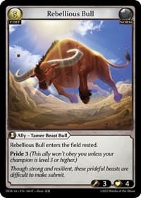Rebellious Bull - Dawn of Ashes 1st Edition - Grand Archive TCG card