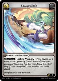 Savage Slash - Dawn of Ashes 1st Edition - Grand Archive TCG card