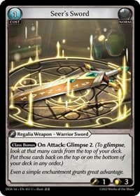 Seer's Sword - Dawn of Ashes 1st Edition - Grand Archive TCG card