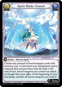 Spirit Blade: Ensoul - Dawn of Ashes 1st Edition - Grand Archive TCG card
