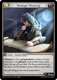 Strategic Planning - Dawn of Ashes 1st Edition - Grand Archive TCG card