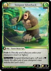 Tempest Silverback - Dawn of Ashes 1st Edition - Grand Archive TCG card