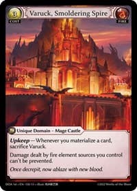 Varuck, Smoldering Spire - Dawn of Ashes 1st Edition - Grand Archive TCG card
