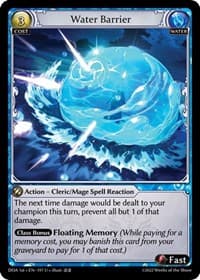 Water Barrier - Dawn of Ashes 1st Edition - Grand Archive TCG card
