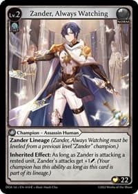 Zander, Always Watching - Dawn of Ashes 1st Edition - Grand Archive TCG card
