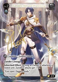 Zander, Always Watching (CUR) - Dawn of Ashes 1st Edition - Grand Archive TCG card