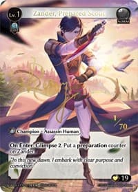 Zander, Prepared Scout (CUR) - Dawn of Ashes 1st Edition - Grand Archive TCG card