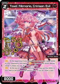 Tawil//Memoria, Crimson Evil (Parallel Foil) - Spread Diva - WIXOSS card