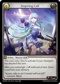 Inspiring Call - Dawn of Ashes Starter Decks - Grand Archive TCG card
