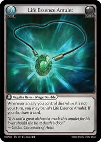 Life Essence Amulet - Dawn of Ashes Starter Decks - Grand Archive TCG card