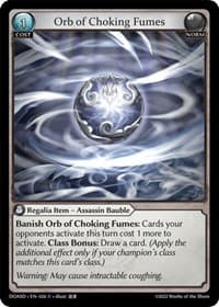 Orb of Choking Fumes - Dawn of Ashes Starter Decks - Grand Archive TCG card
