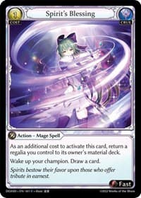 Spirit's Blessing - Dawn of Ashes Starter Decks - Grand Archive TCG card