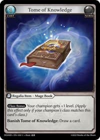 Tome of Knowledge - Dawn of Ashes Starter Decks - Grand Archive TCG card