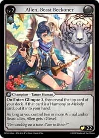 Allen, Beast Beckoner - Dawn of Ashes Alter Edition - Grand Archive TCG card