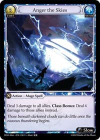 Anger the Skies - Dawn of Ashes Alter Edition - Grand Archive TCG card