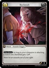 Backstab - Dawn of Ashes Alter Edition - Grand Archive TCG card