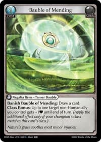 Bauble of Mending - Dawn of Ashes Alter Edition - Grand Archive TCG card
