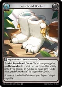 Beastbond Boots - Dawn of Ashes Alter Edition - Grand Archive TCG card