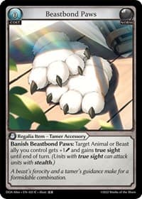 Beastbond Paws - Dawn of Ashes Alter Edition - Grand Archive TCG card