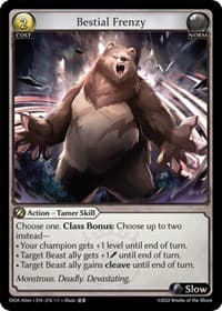 Bestial Frenzy - Dawn of Ashes Alter Edition - Grand Archive TCG card