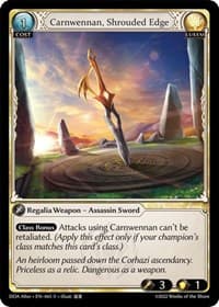 Carnwennan, Shrouded Edge - Dawn of Ashes Alter Edition - Grand Archive TCG card