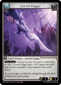 Curved Dagger - Dawn of Ashes Alter Edition - Grand Archive TCG card