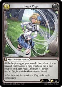 Eager Page - Dawn of Ashes Alter Edition - Grand Archive TCG card