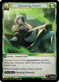 Ensnaring Fumes - Dawn of Ashes Alter Edition - Grand Archive TCG card