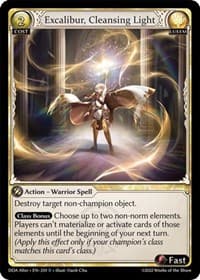 Excalibur, Cleansing Light - Dawn of Ashes Alter Edition - Grand Archive TCG card