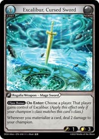Excalibur, Cursed Sword - Dawn of Ashes Alter Edition - Grand Archive TCG card