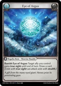 Eye of Argus - Dawn of Ashes Alter Edition - Grand Archive TCG card
