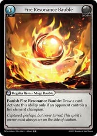 Fire Resonance Bauble - Dawn of Ashes Alter Edition - Grand Archive TCG card