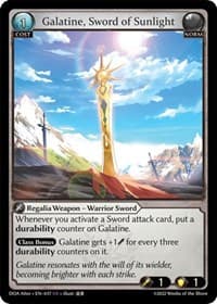 Galatine, Sword of Sunlight - Dawn of Ashes Alter Edition - Grand Archive TCG card