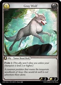 Gray Wolf - Dawn of Ashes Alter Edition - Grand Archive TCG card