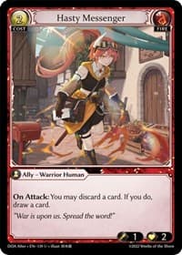 Hasty Messenger - Dawn of Ashes Alter Edition - Grand Archive TCG card