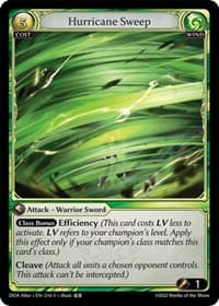Hurricane Sweep - Dawn of Ashes Alter Edition - Grand Archive TCG card